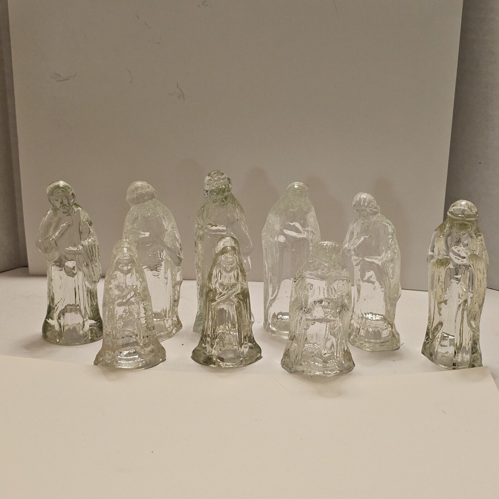 Vintage Christmas Nativity Partial Set 9 Peices Each A Different Character...