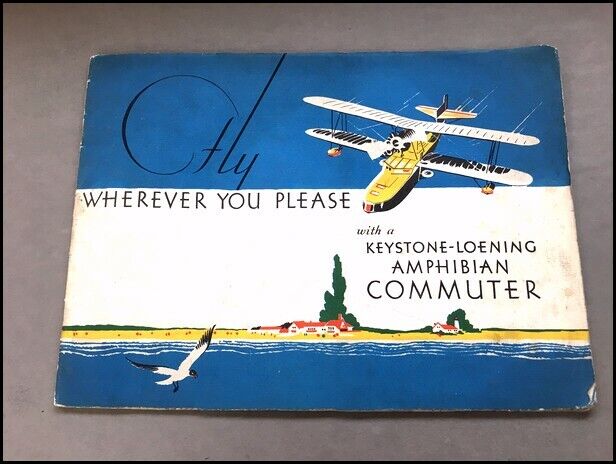 1929 1930 Keystone Loening Amphibian Airplane Aircraft Vintage Brochure Catalog