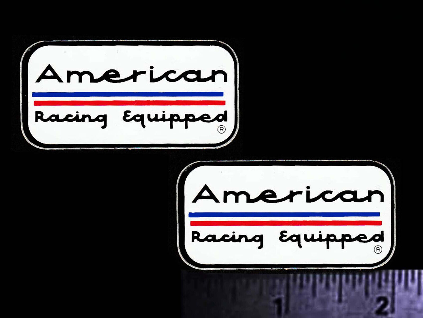 AMERICAN Racing Equippped - Set of 2 Original Vintage 60\'s 70\'s Decals/Stickers
