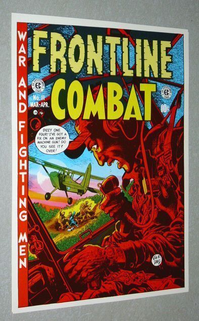 Original 1970\'s EC Comics Frontline Combat 11 war comic book cover art poster