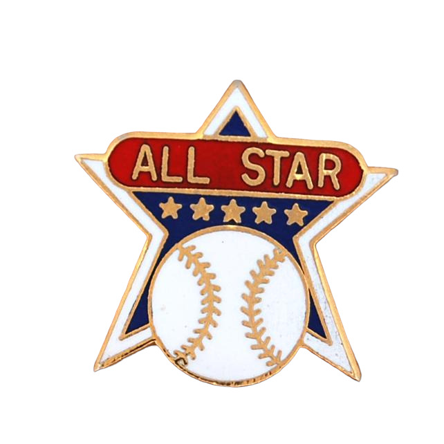 Vintage 1987 Baseball All Star Lapel Hat Pin