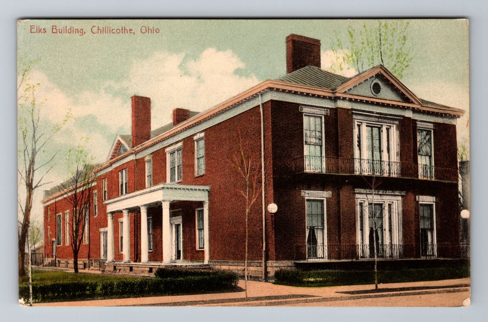 Chillicothe OH-Ohio, Elks Building, Antique Vintage Souvenir Postcard