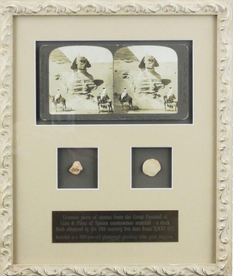 Actual Piece of The Sphinx & the Great Pyramid Collected in the 19th Century