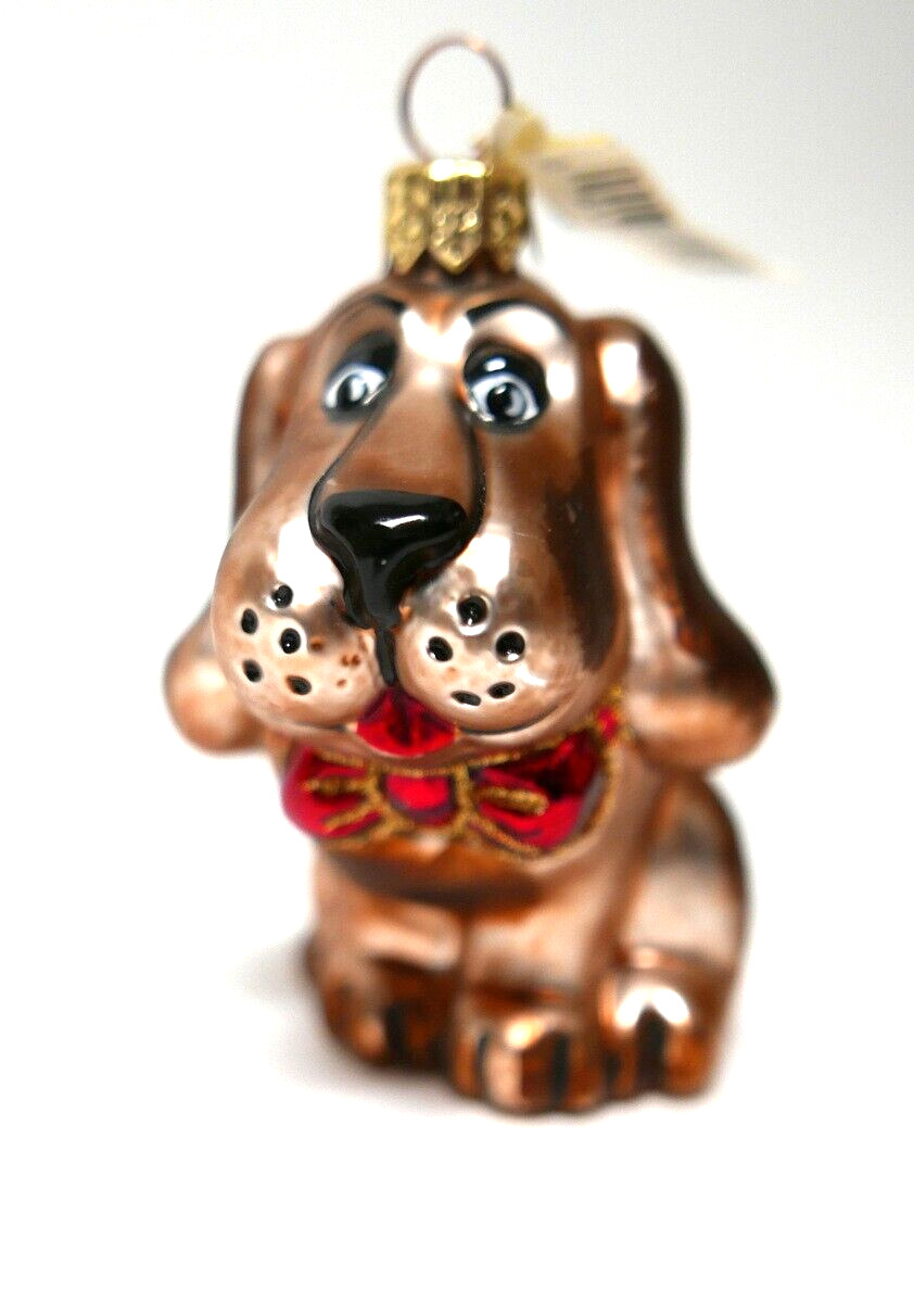 Adorable Polish Glass Floppy Ears Dog Christmas Ornament - 3\
