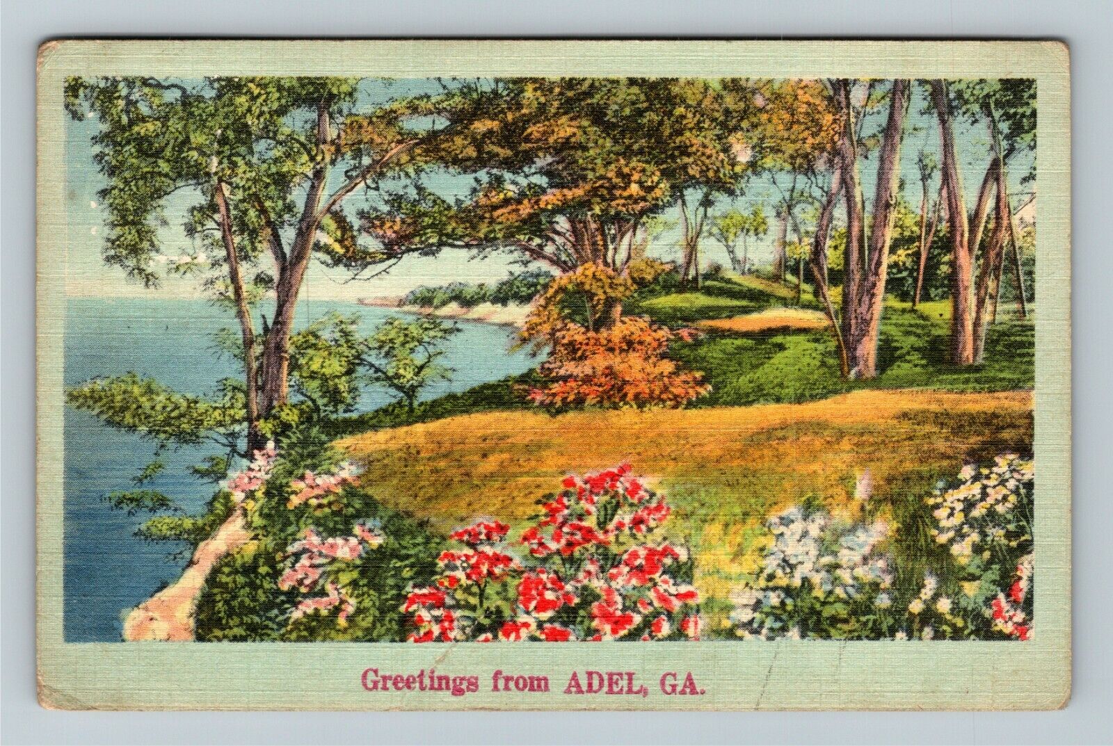Adel GA-Georgia, Scenic Greetings  Vintage Souvenir Postcard