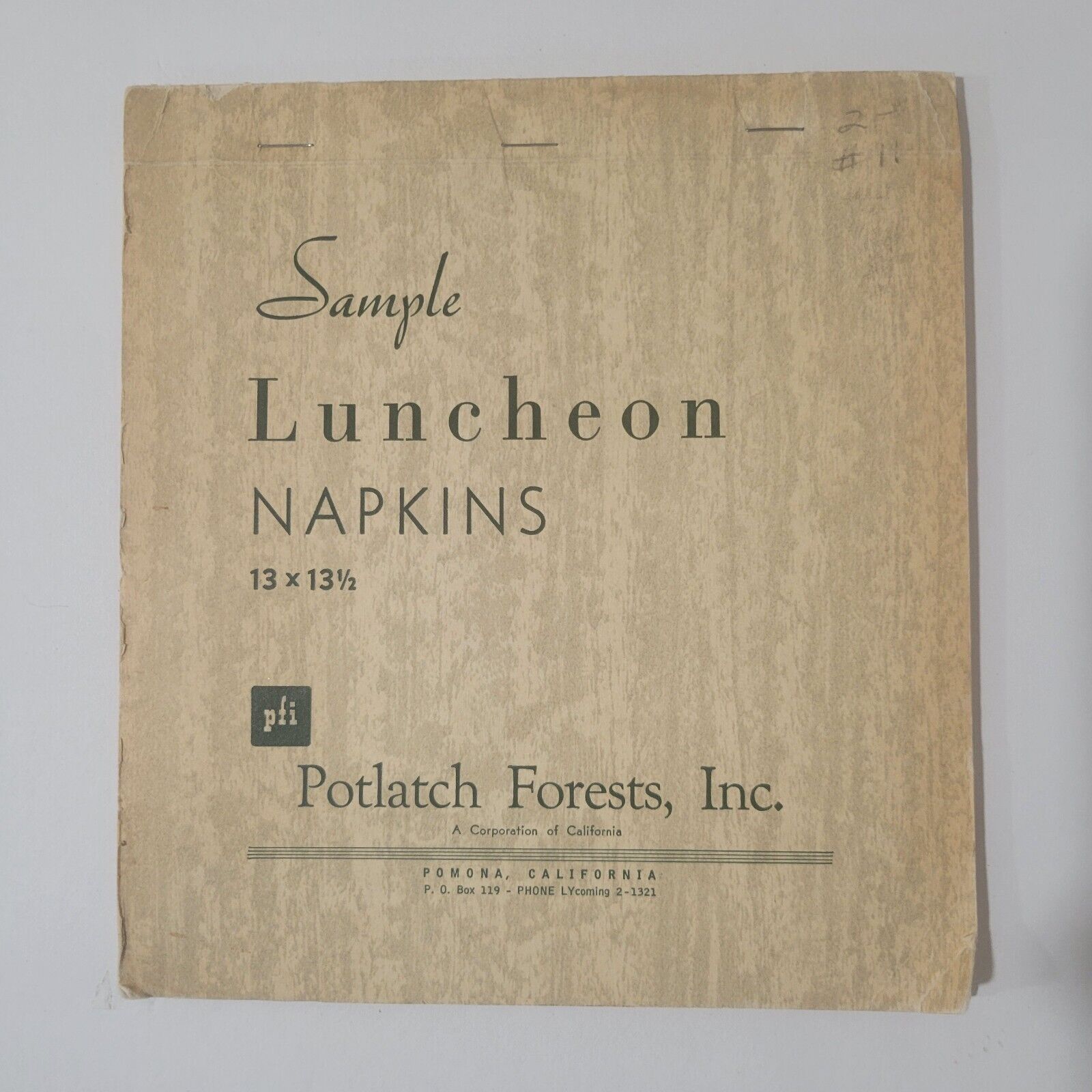 Vintage 60s Luncheon Napkins Salesman Sample Book 10 Variations
