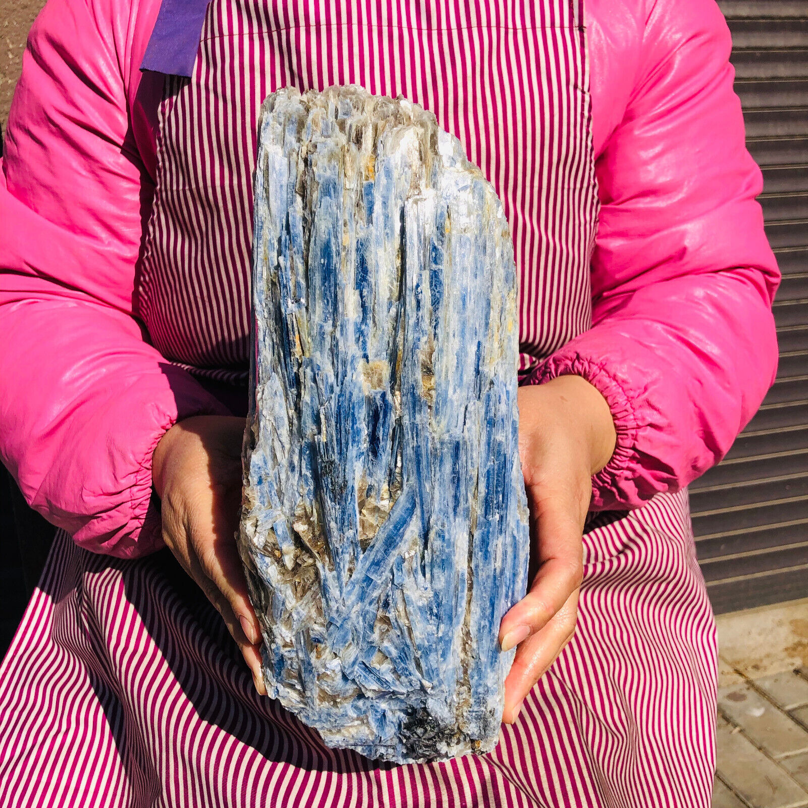 11LB Rare Natural Beautiful Blue Kyanite With Quartz Crystal Specimen 319