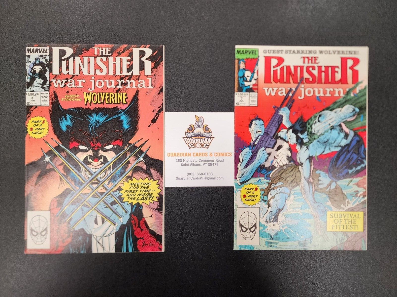 The Punisher War Journal #6-#7 (1989) Marvel Comics Newsstand NM Wolverine