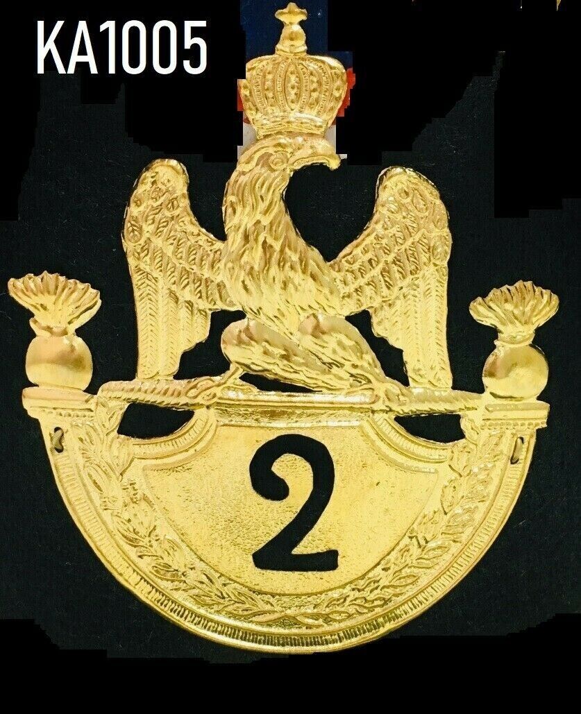 DGH® Napoleonic Era Napoleonic British GR 1812 shako Helmet plate pressed FS