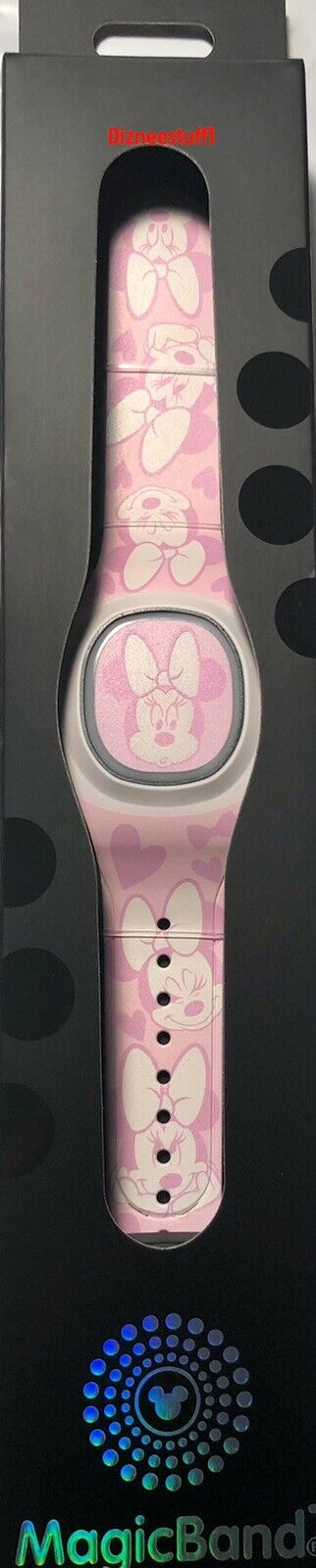 2022 Disney Parks MagicBand+ MagicBand Plus Minnie Mouse Faces Pink & White New
