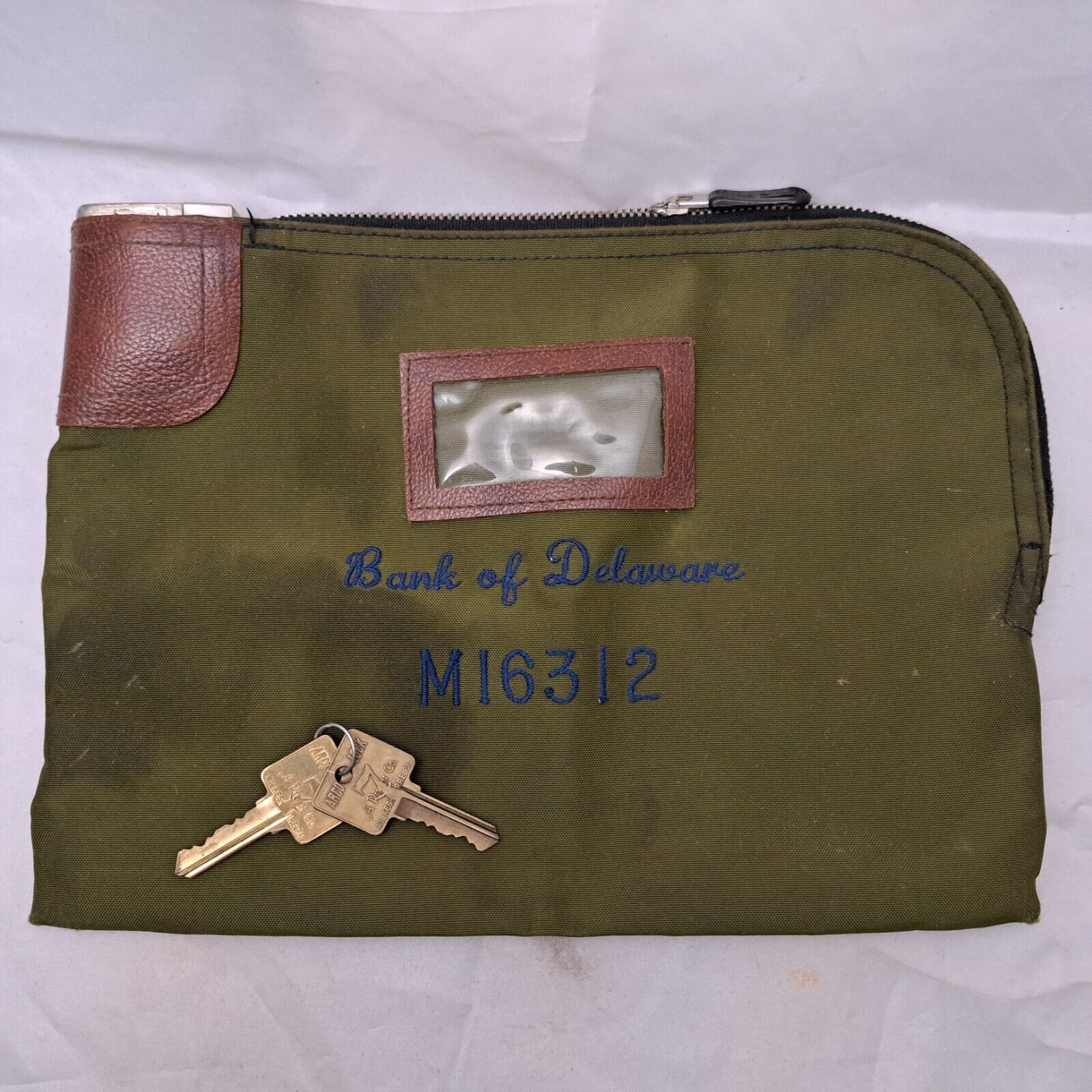 Vintage Bank Of Delaware Deposit Bag “Money BAG” Rifkin ARCO 7 LOCK w/KEYs