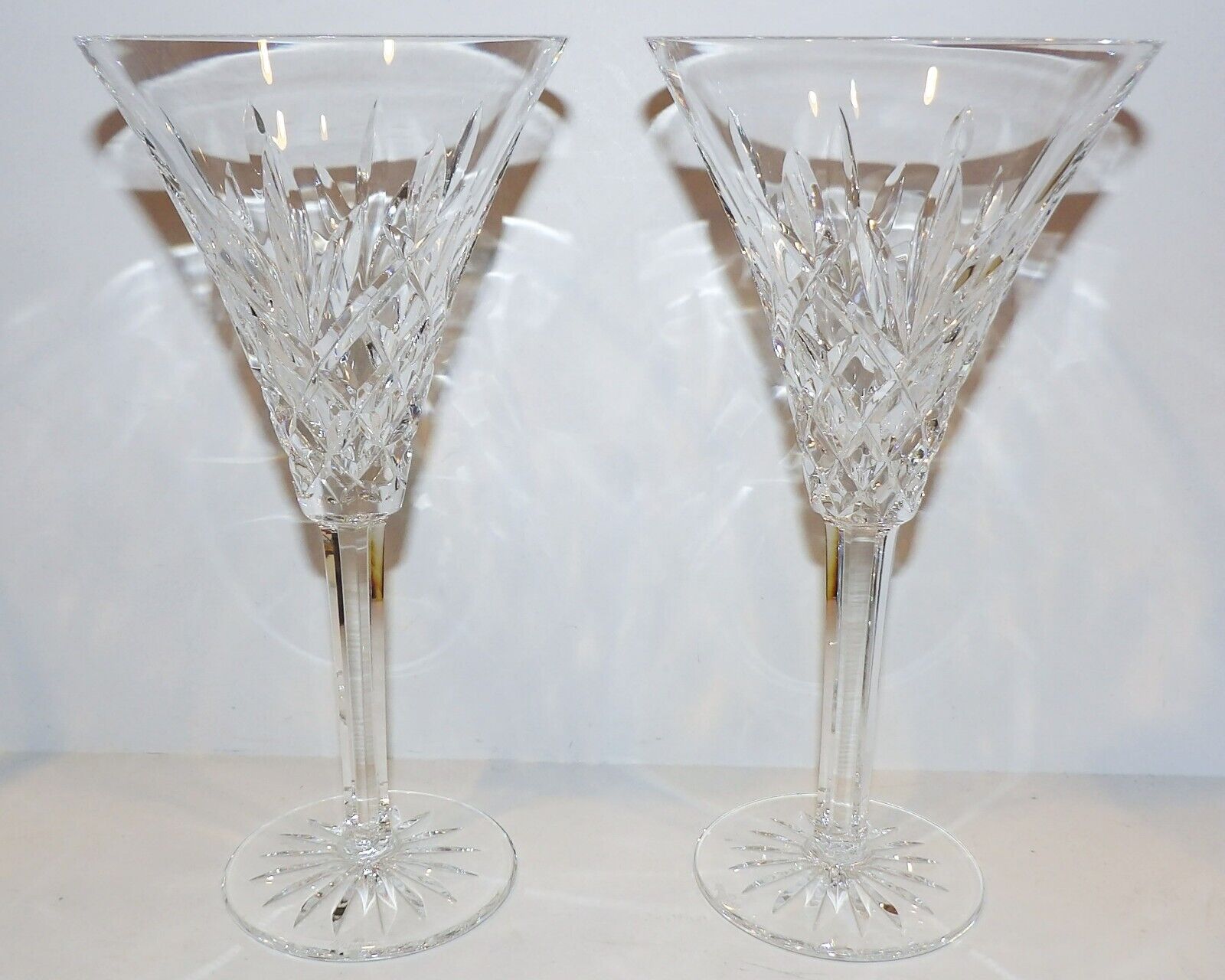 EXQUISITE PAIR OF WATERFORD CRYSTAL ASHBOURNE 8 1/4\