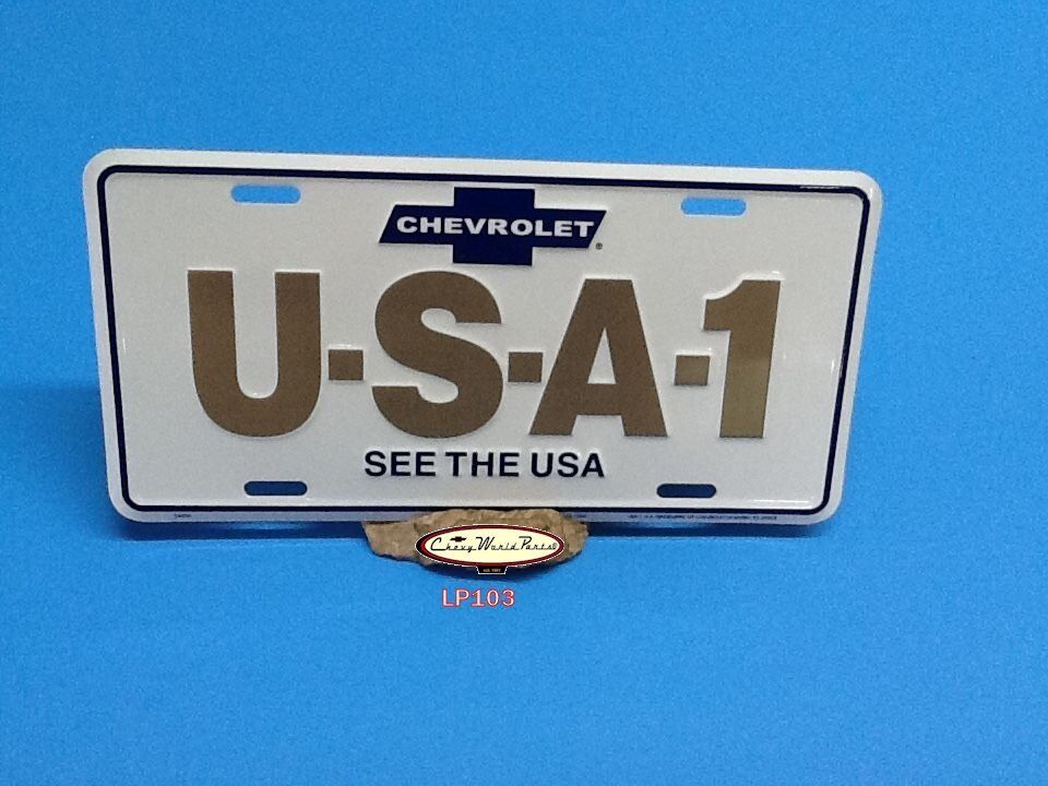 CHEVROLET USA-1 ALUMINUM LICENSE PLATE TAG EMBOSSED TAG SEE THE USA