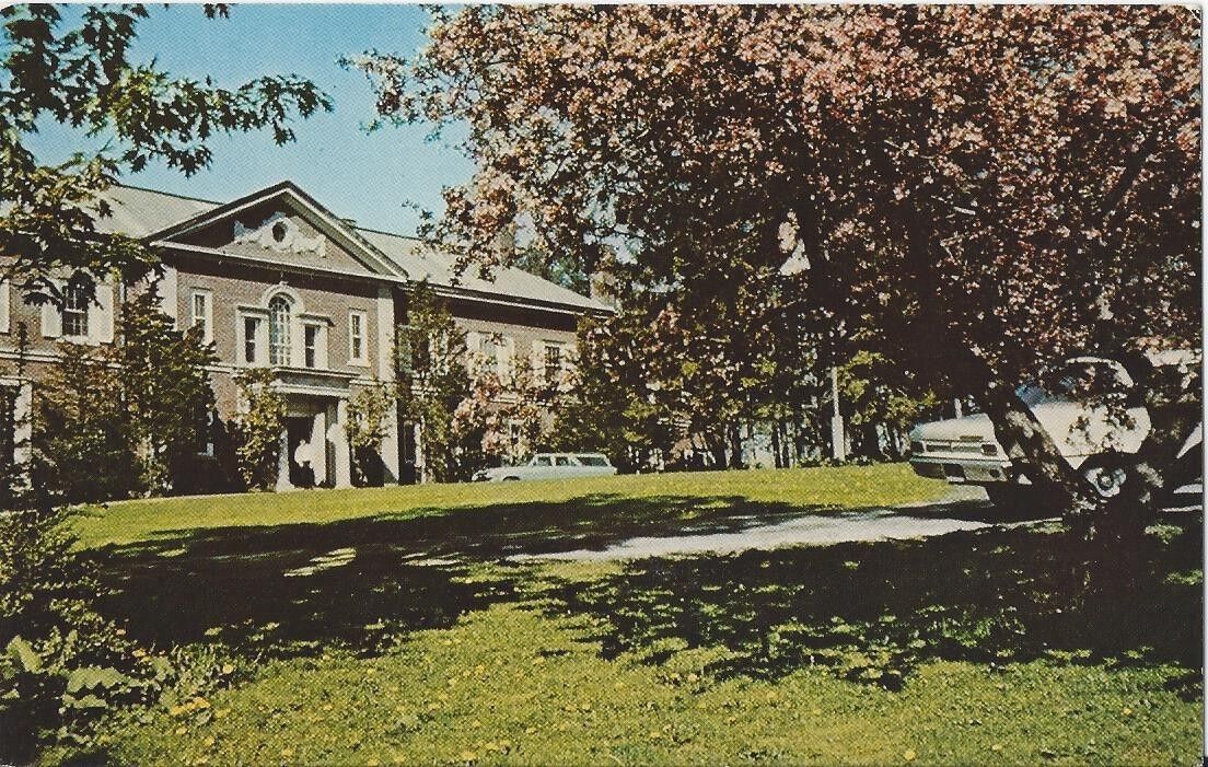 Postcard Massachusetts Lenox Berkshire Christian College Administration Bldg 60s