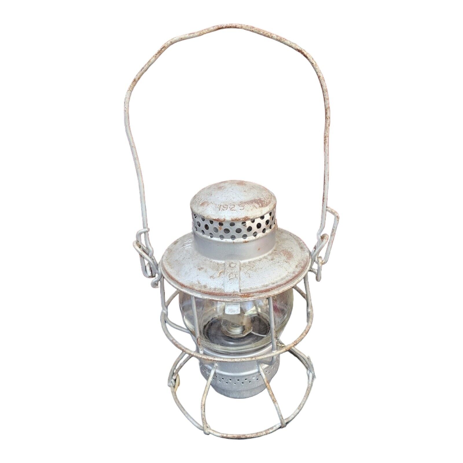 Antique Armspear Mfg. Co. New York 1925 Railroad Kero Lantern Clear Globe