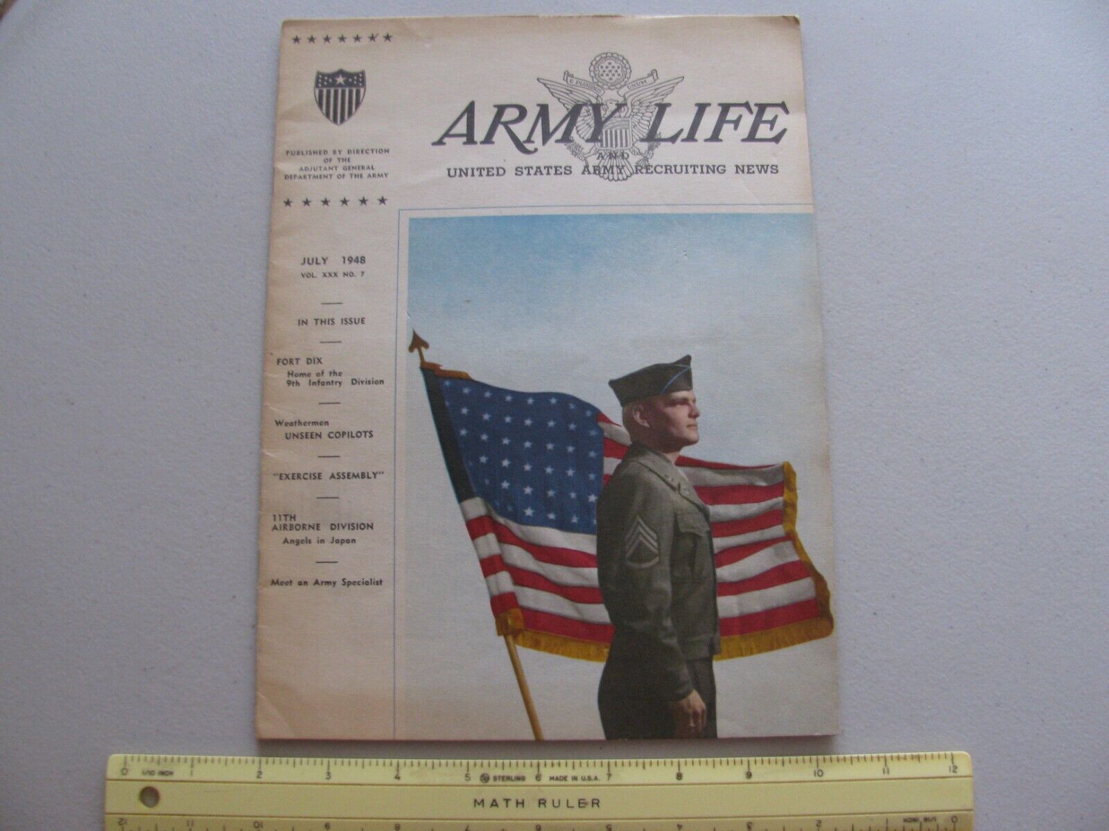 POST WW2 ARMY LIFE RECRUITING NEWS MAGAZINE 11TH AIRBORNE / 9TH INFANTRY RELATED