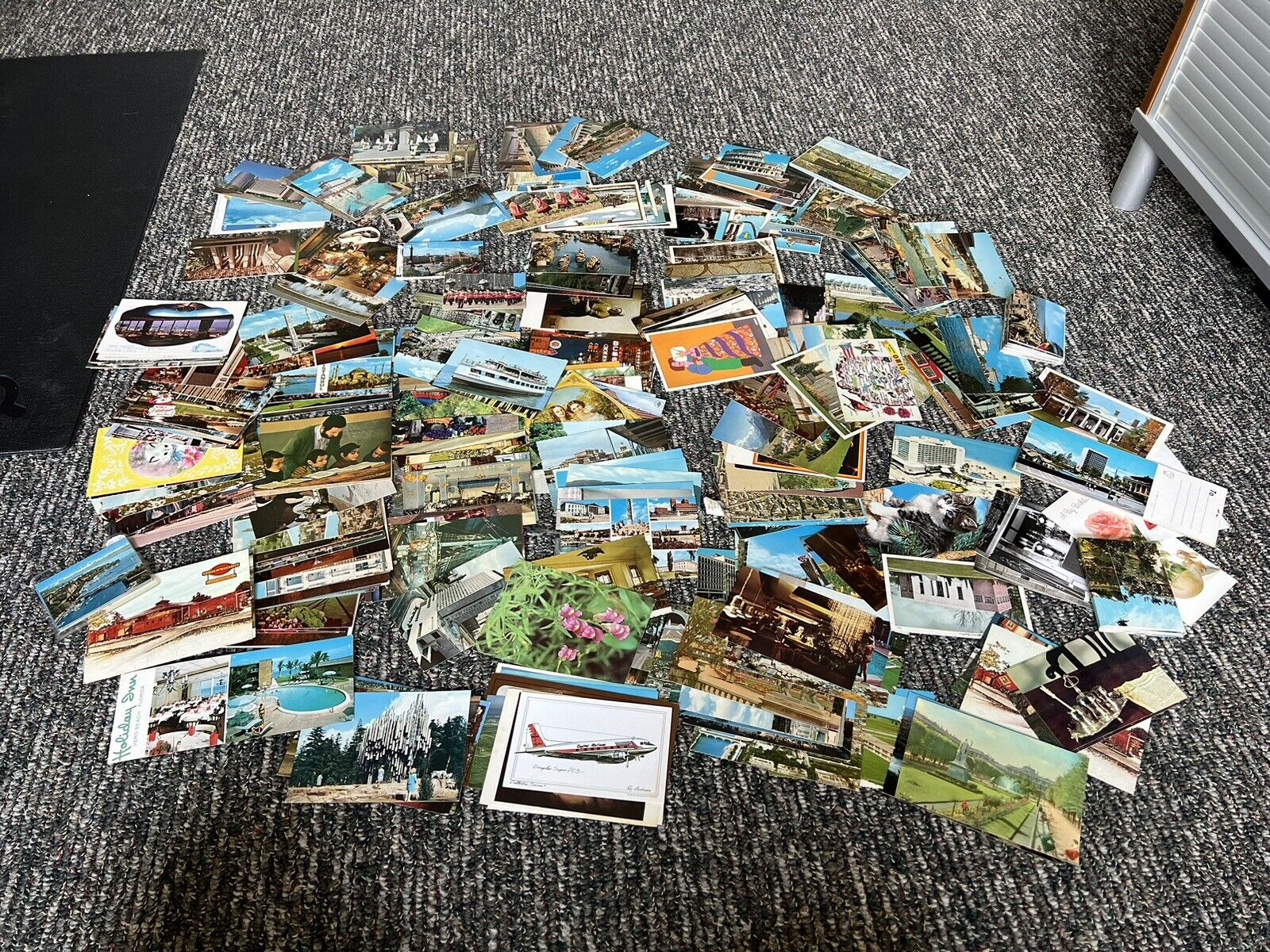 Lot of 300 + Vintage Postcards - International National Travel Misc