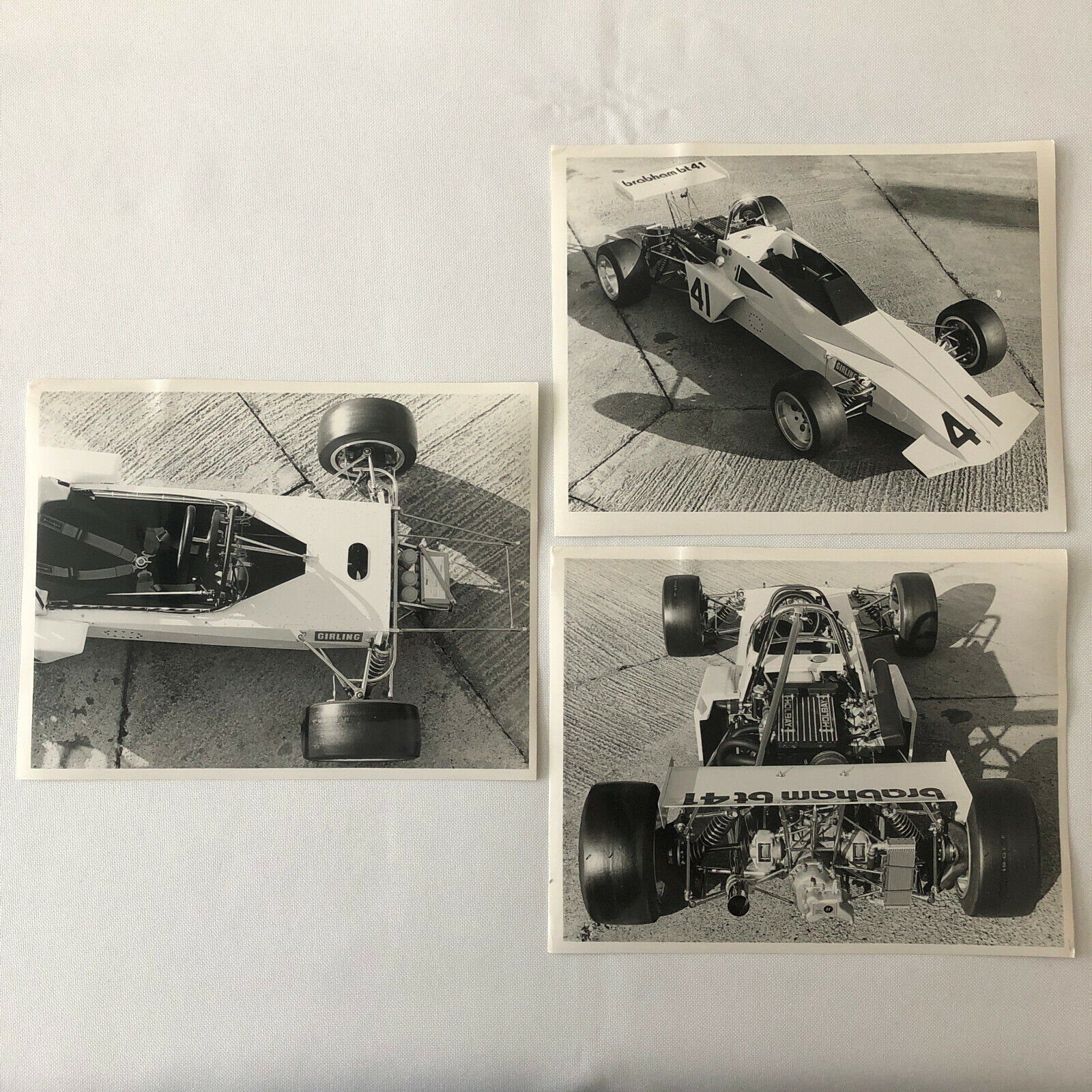Vintage Brabham Racing BT41 Car Press Photo Photograph Lot of 3 Jack Brabham BT
