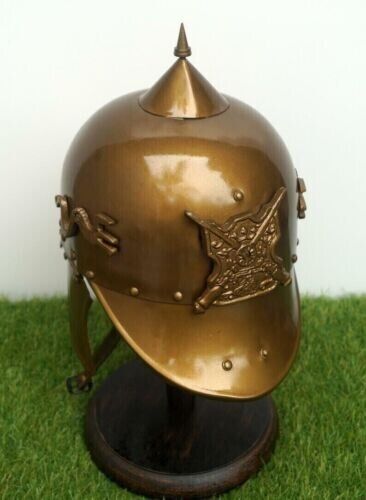 Wearable Victorian Fireman Copper Fire Fighter Chief Helmet Christmas Gift Item