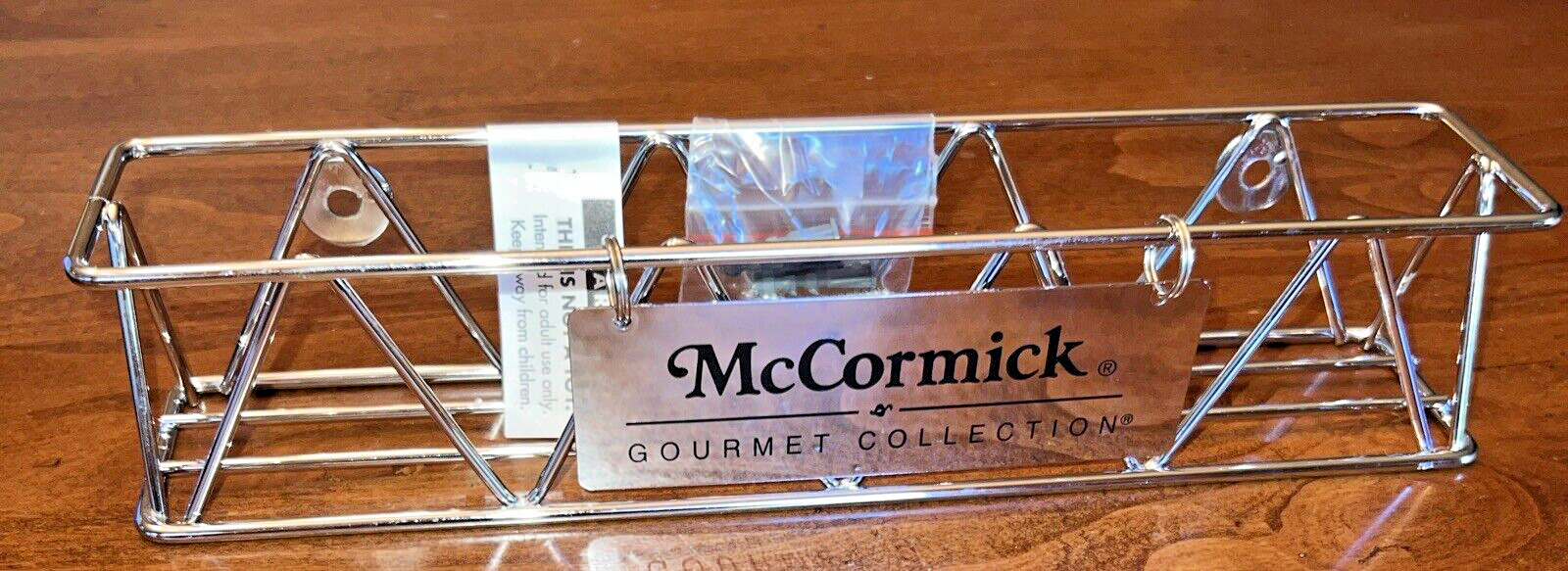Vintage McCormick Gourmet Collection Spice Rack Silver Metal Chrome