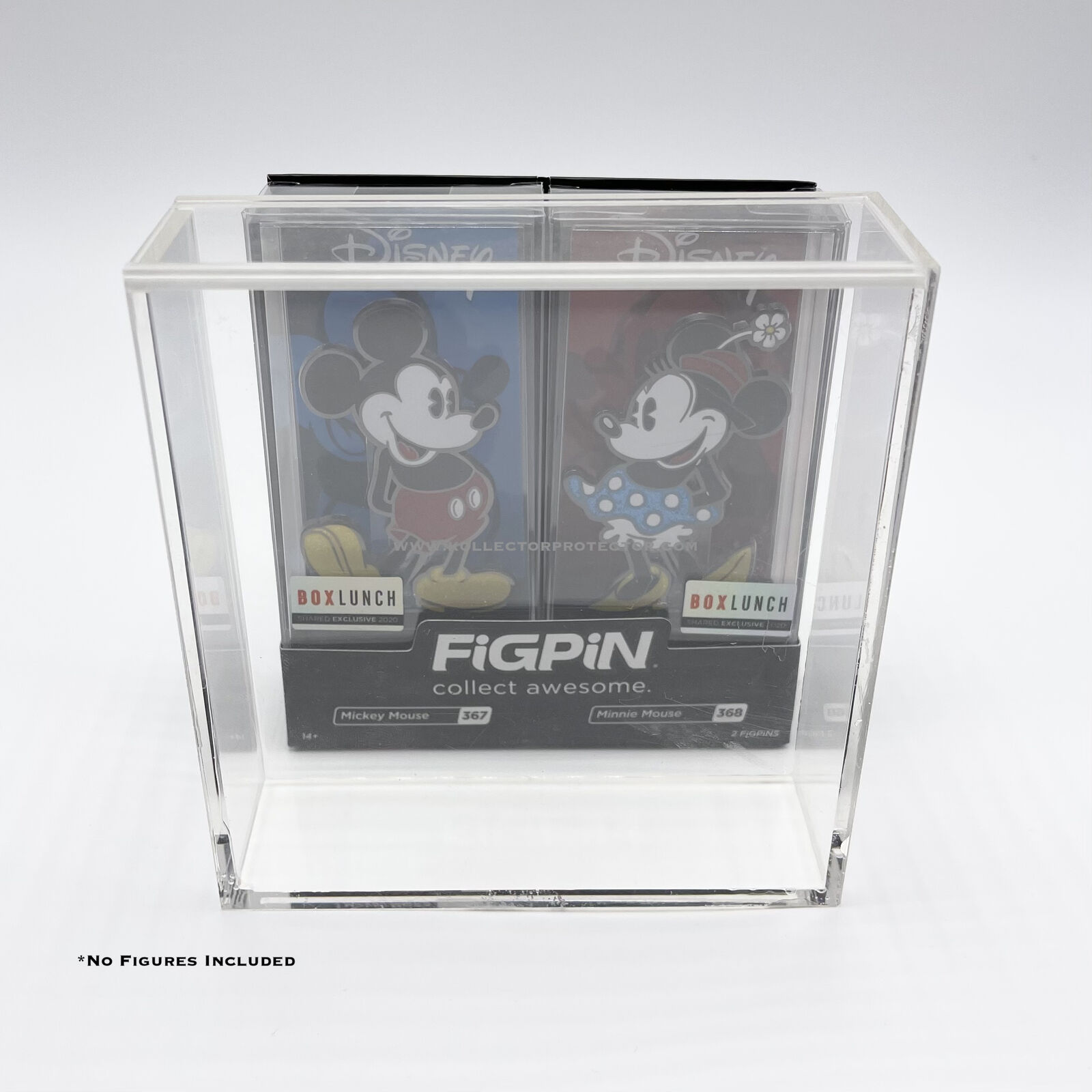5 UV PROTECTED FiGPiN 2 Pack Size 4mm thick acrylic Case - Magnetic Slide Bottom