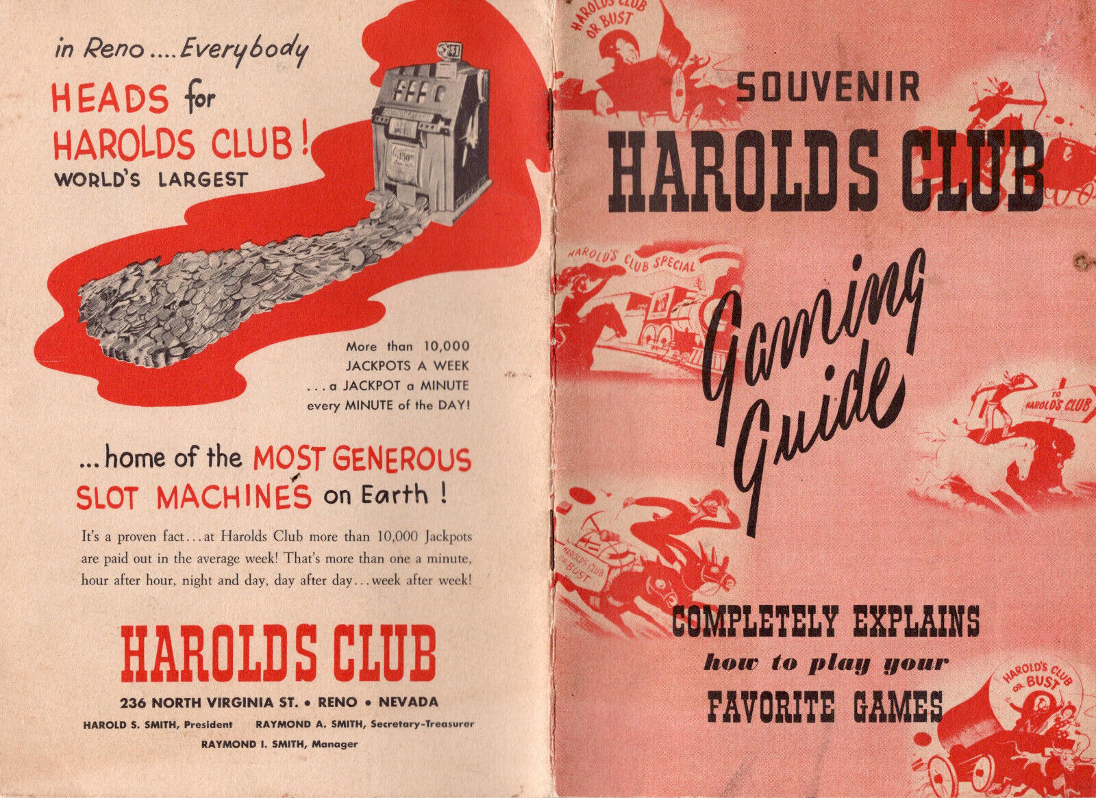 Harolds Club Souvenir Gaming Guide How to Play Various Games 1949 Booklet