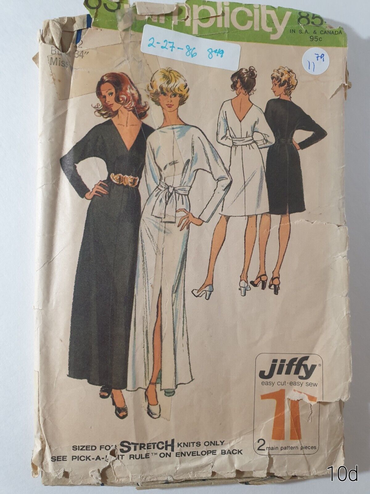 Simplicity 5363 Vintage 1972 Jiffy Dress Uncut Sewing Pattern Size 12