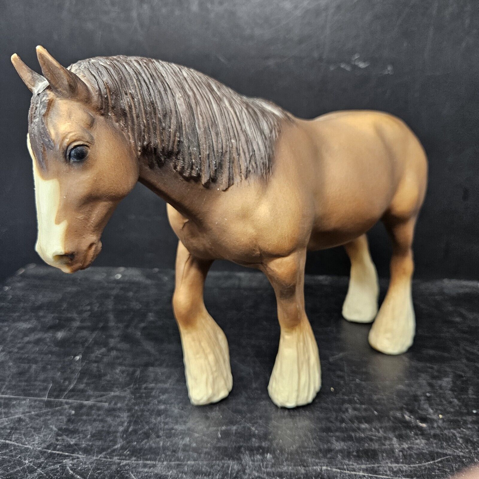 Vtg Breyer Horse Brown & White Clydesdale Chess 1971 Toy Horse Figurine