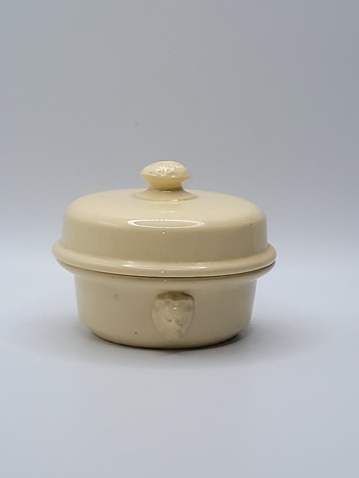 Antique 1920s French Pate Pot Terrine Brevetee Le Cachet Lidded Pot #12
