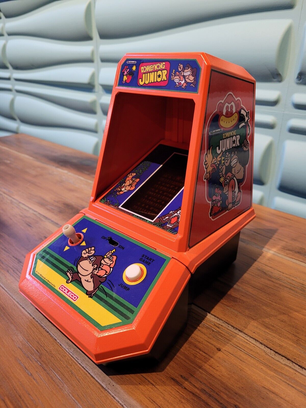 RARE Coleco Nintendo Donkey Kong Jr. PROTOTYPE Mini Tabletop Arcade Game MINT