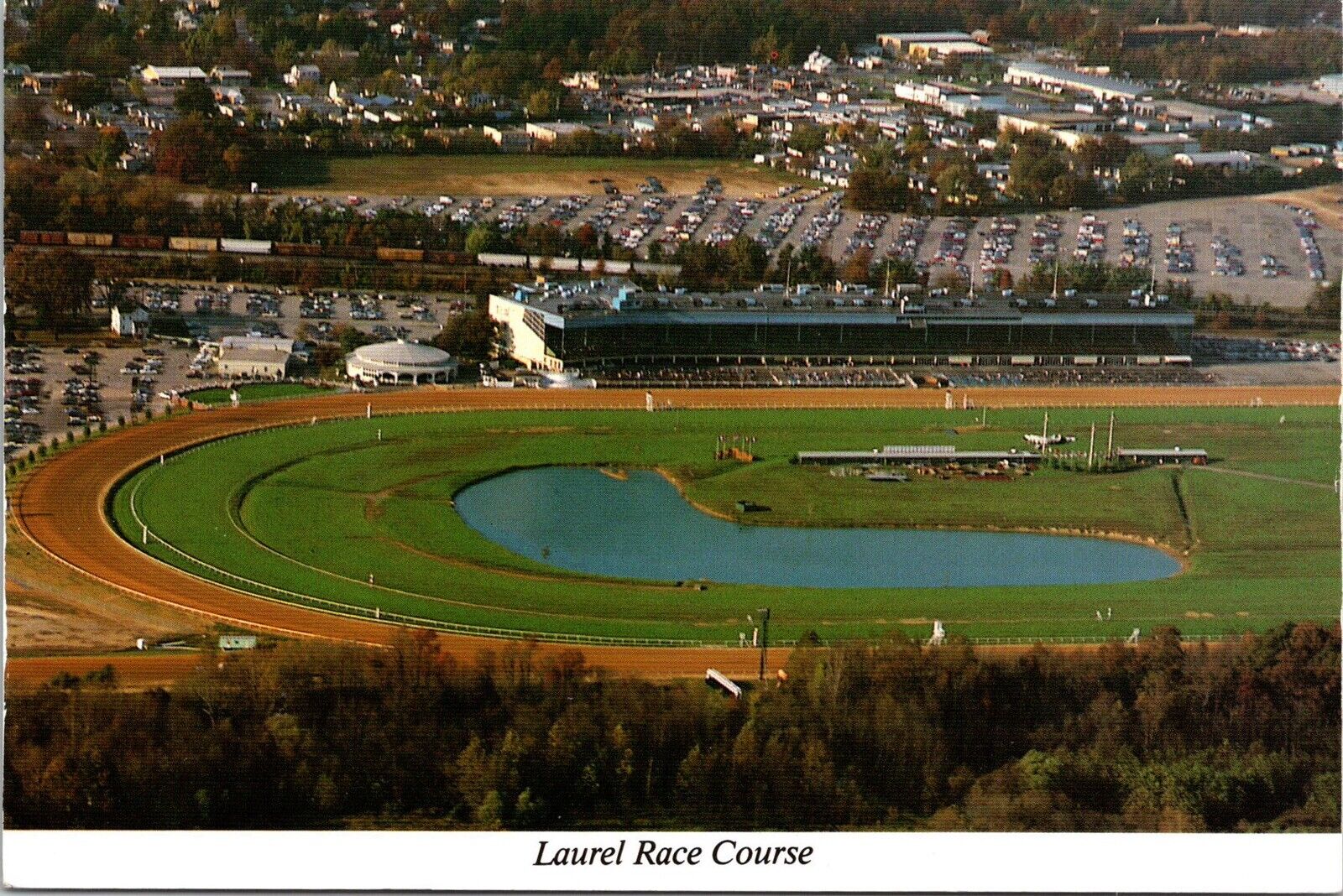 1970s Postcard Laurel Race Course Horse Track Baltimore Maryland Uncirculated