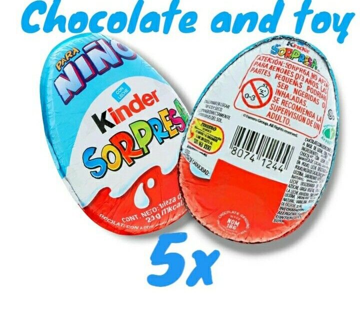 KINDER EGG SURPRISE TOY AND CHOCOLATE 20G 🚚FREESHIPPING🚚 BOY 5 PACK
