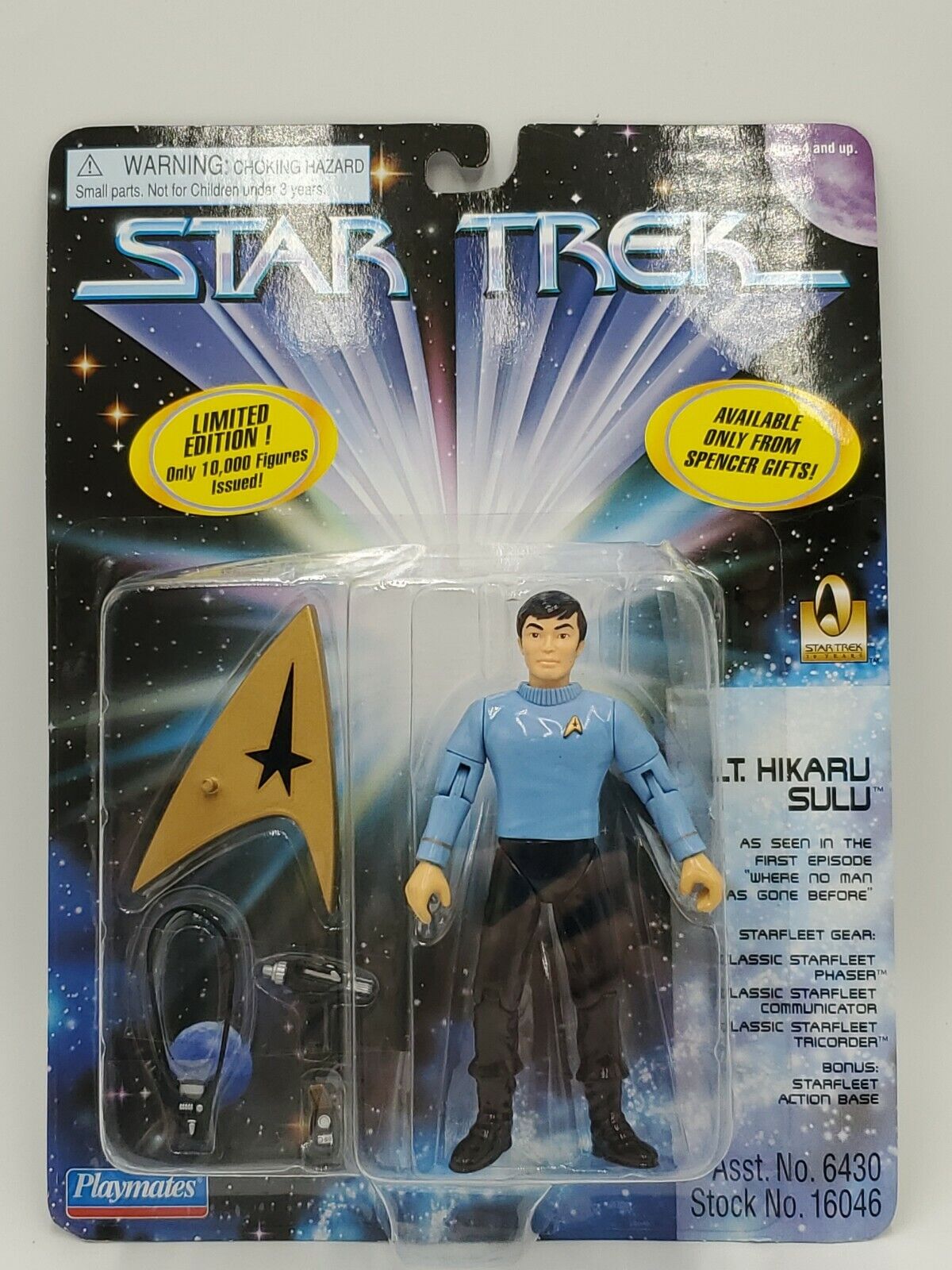 1996 Playmates Toys Star Trek Lt. Hikaru Sulu -  Exclusive - 6430 / 16046