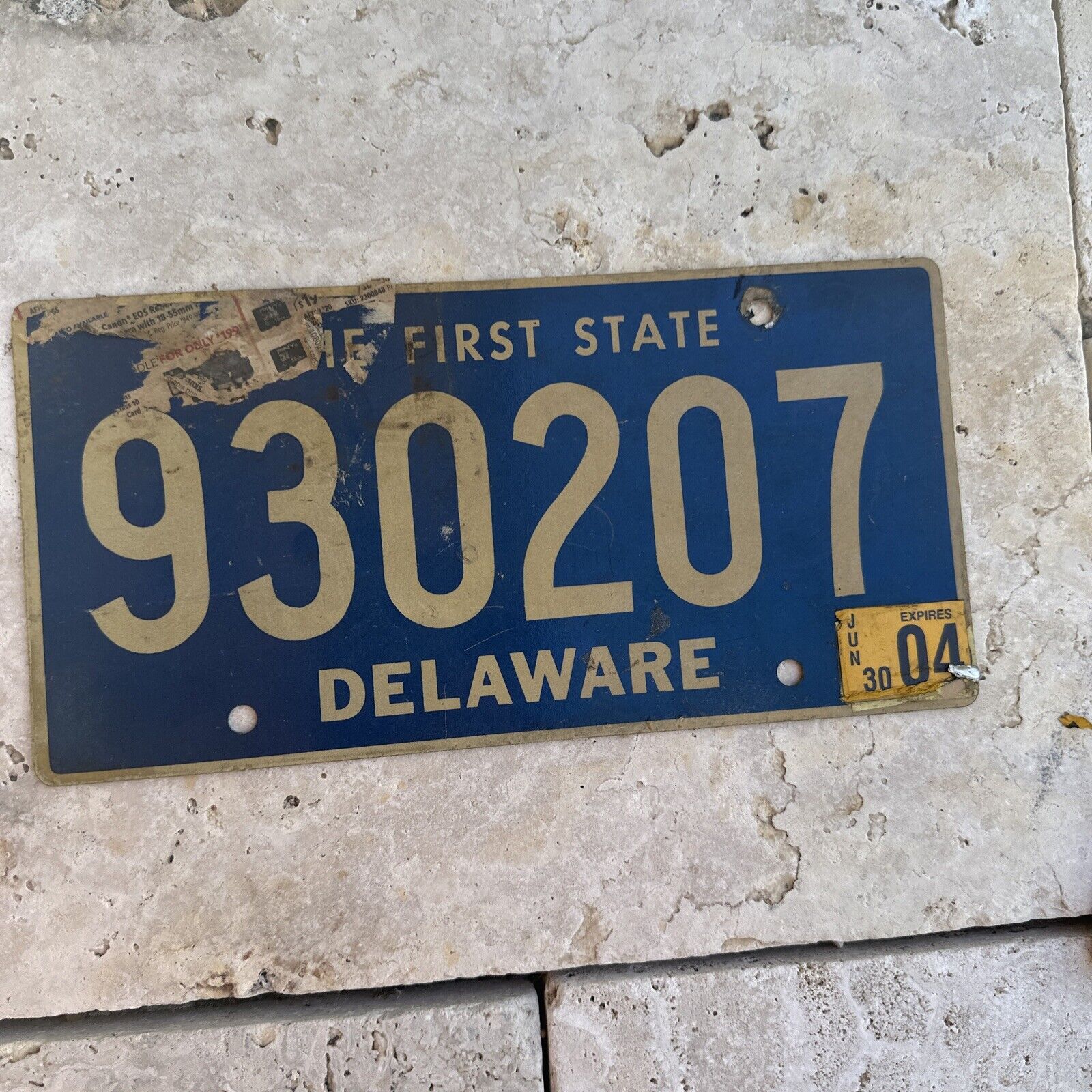 Vintage Delaware 2004 - The First State US Car License Plate