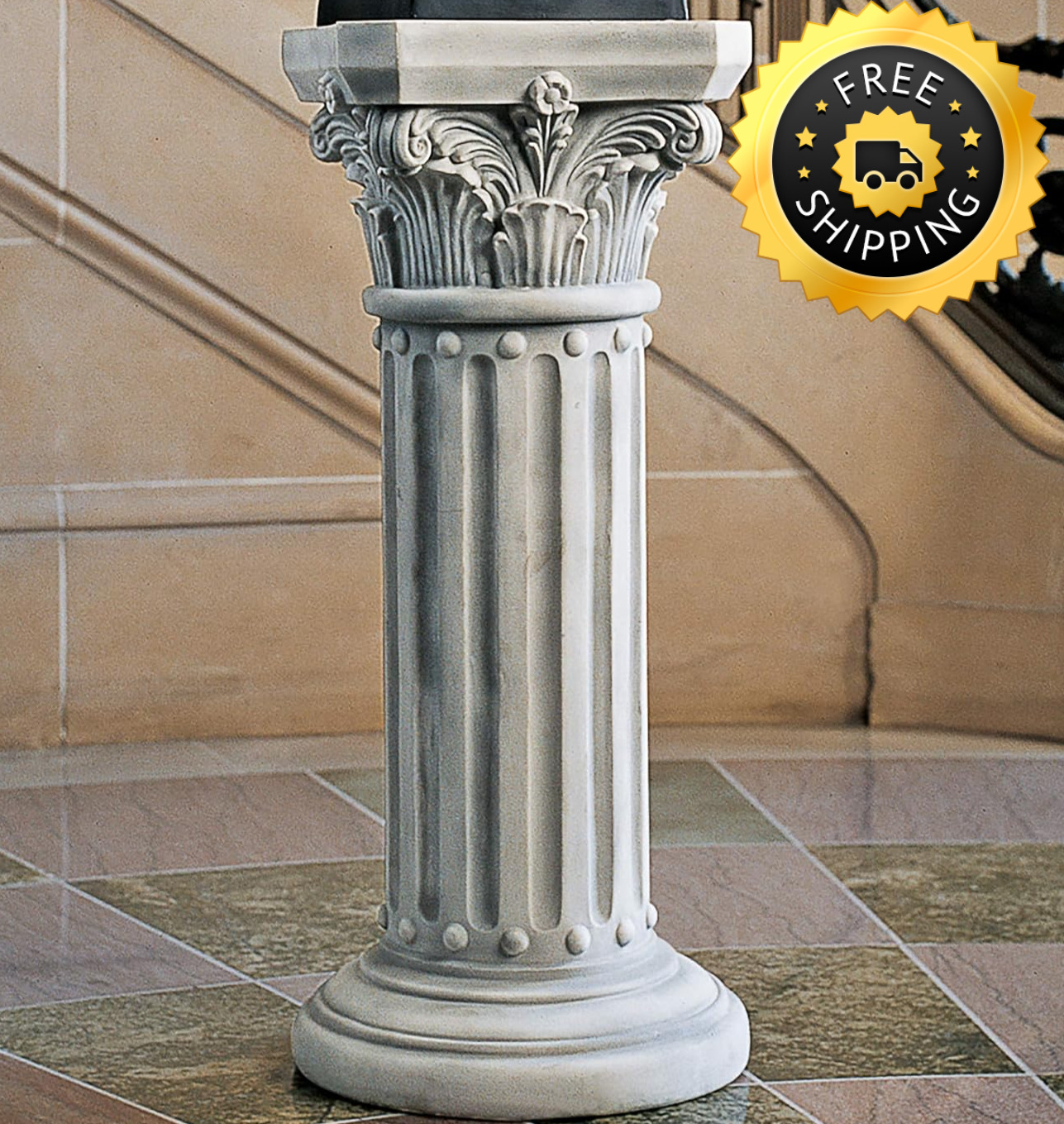 Statue Pedestal Plinth Plant Stand Antique Greek Column Pillar Sculpture Base