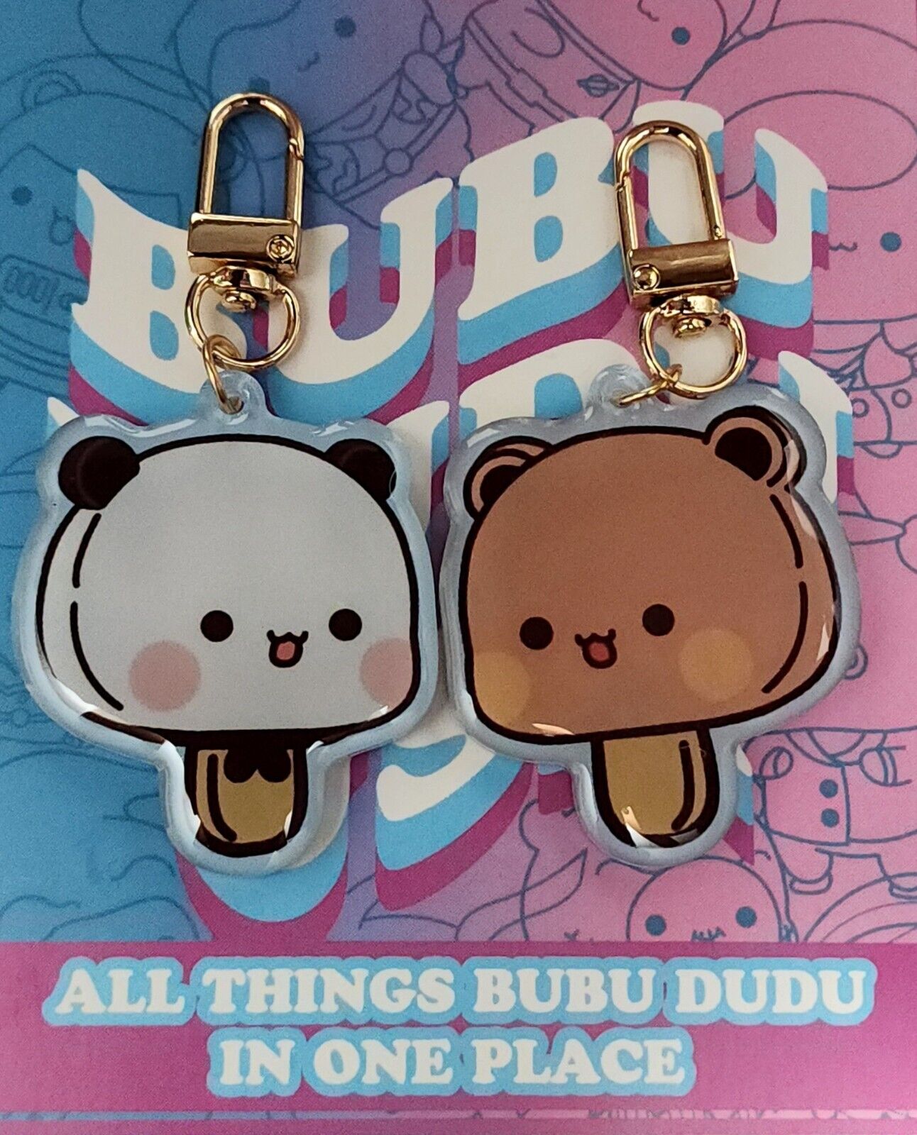 Bubu & Dudu Ice Cream Popsicle High Quality Acrylic Keychain 2pcs Set
