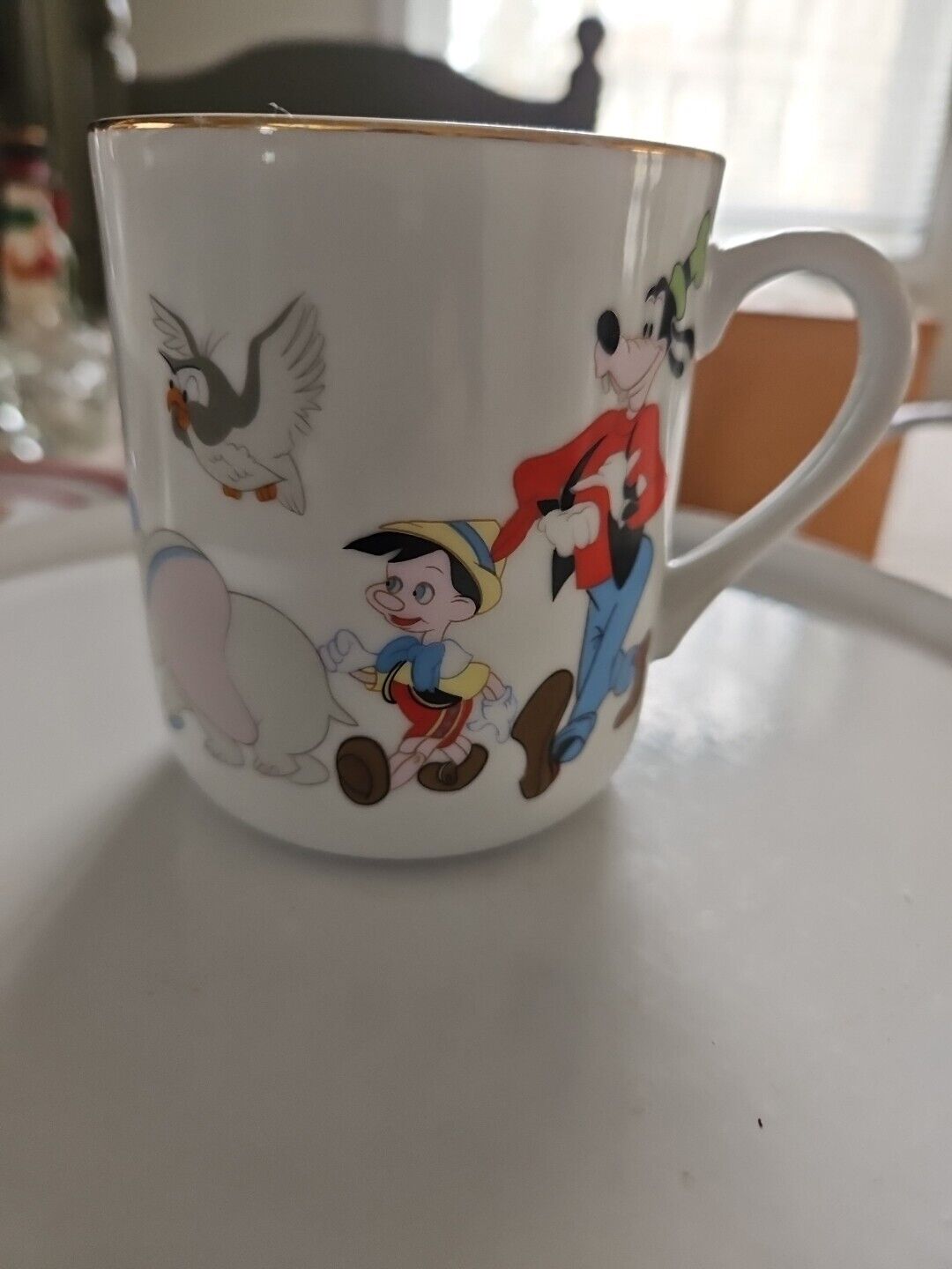 Vintage Walt Disney World Japan MICKEY GOOFY Pinochio Dumbo Daffy Coffee Mug