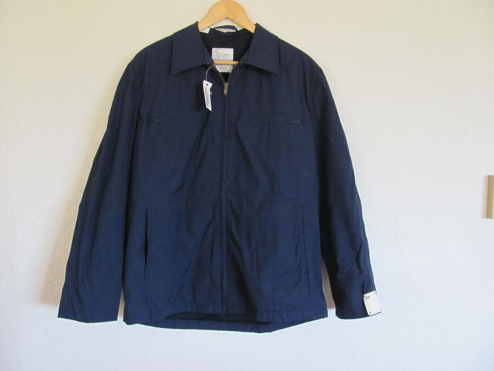 Vintage 1990's US Navy Military Utility Deck Jacket -Blue -Size Men's 42 R