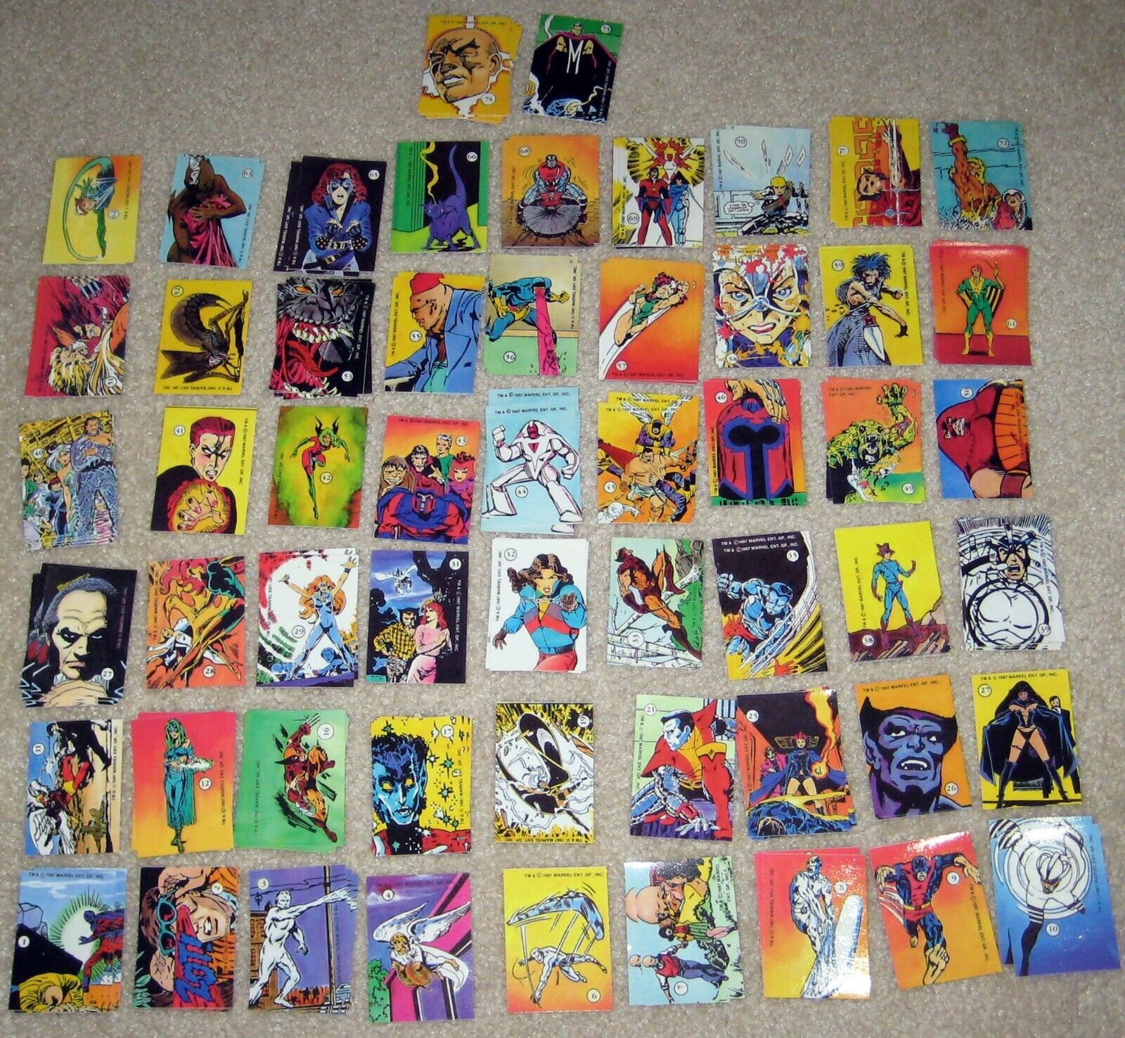 1987 Marvel History Of The X-Men Comic Images Sticker Set II Singles - U-Pick