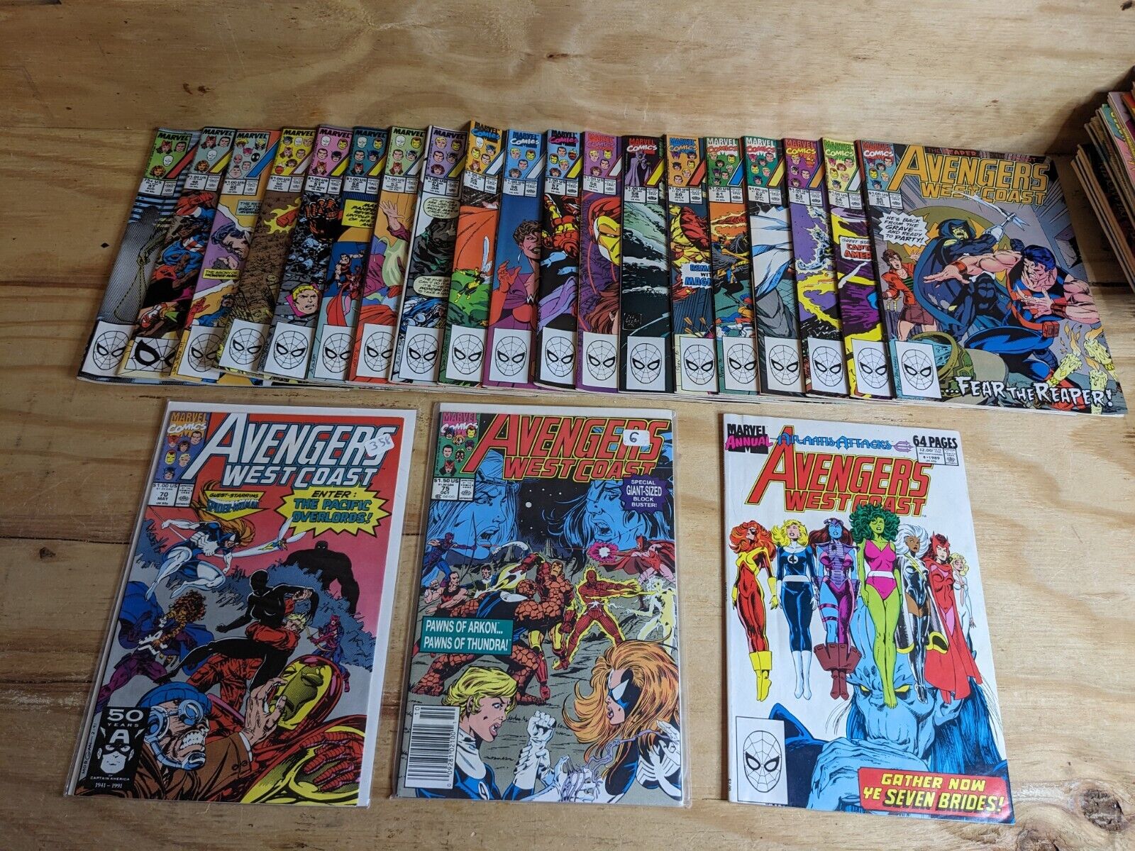 West Coast Avengers Comic Lot #47-65,70,75,Annual Avengers West Coast Comics Key