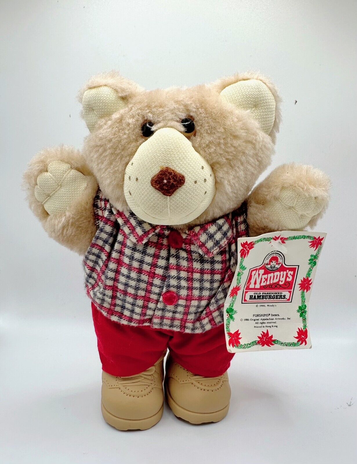 Rare, Vintage - 1986 Wendy\'s - Boone Furskin - Holiday Promo Toy NWT