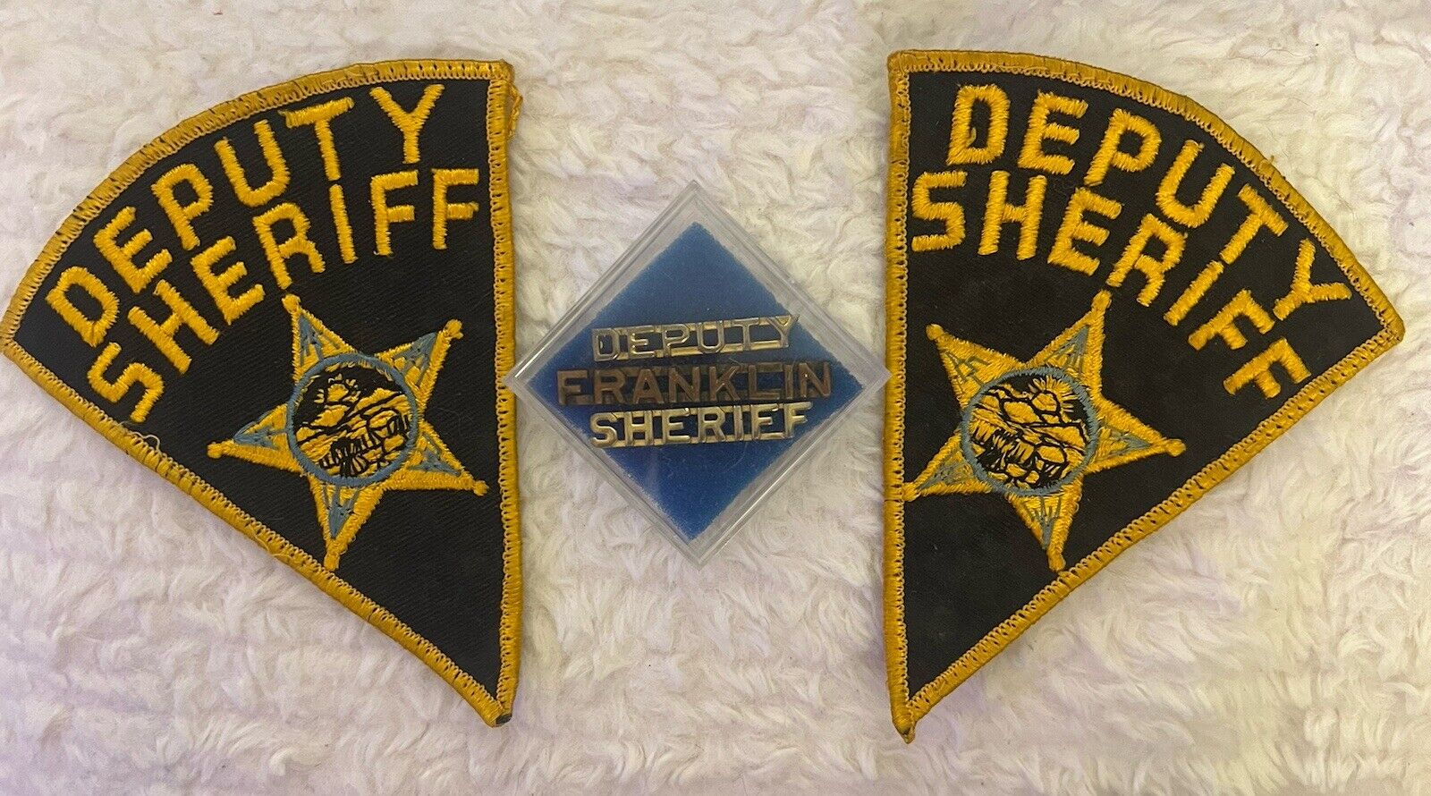 Vintage Franklin County Ohio Deputy Sheriff Shoulder Patches & Tie Pins