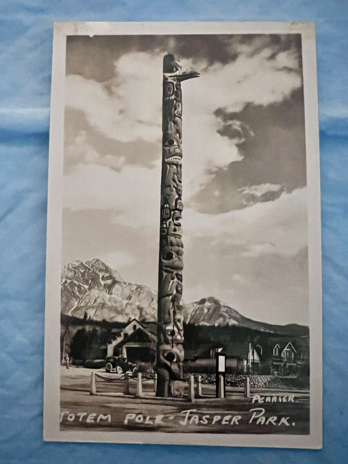Haida Totem Pole Jasper Alberta Canada RPPC