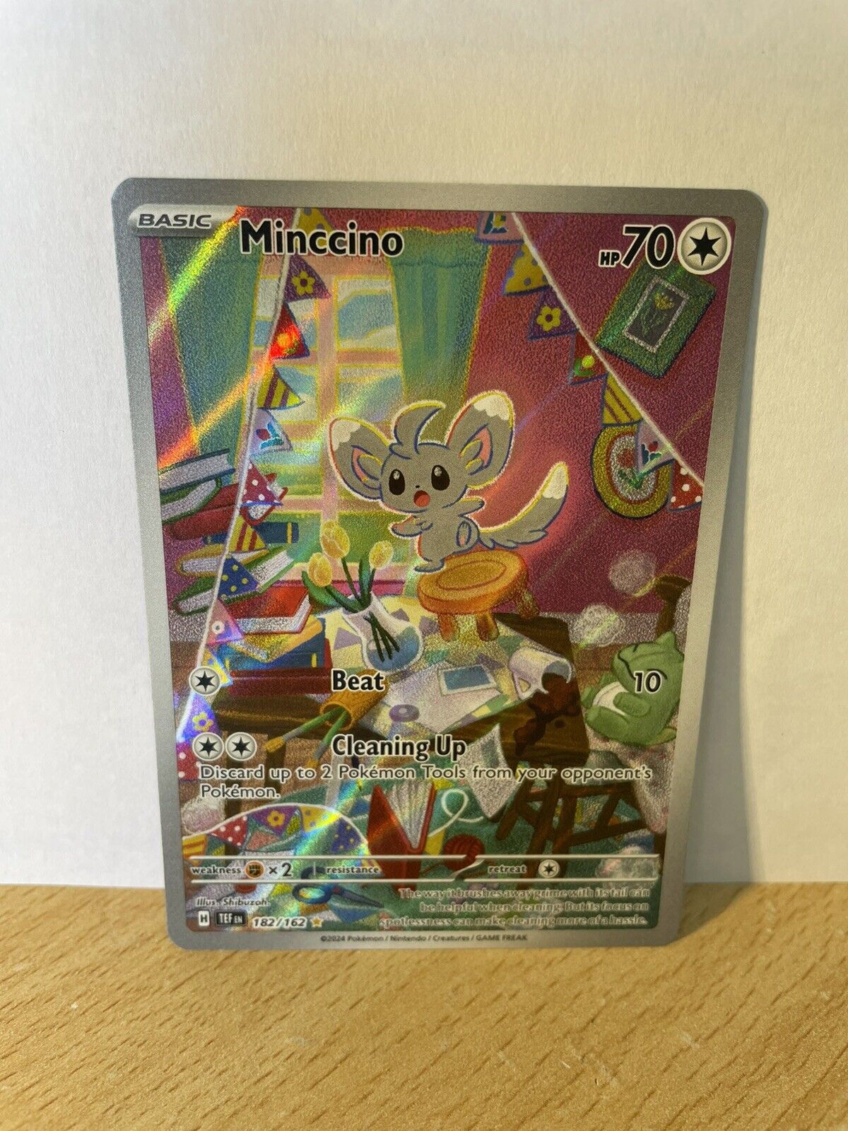 Minccino - 182/162 - Illustration Rare - SV5: Temporal Forces - Pokemon TCG