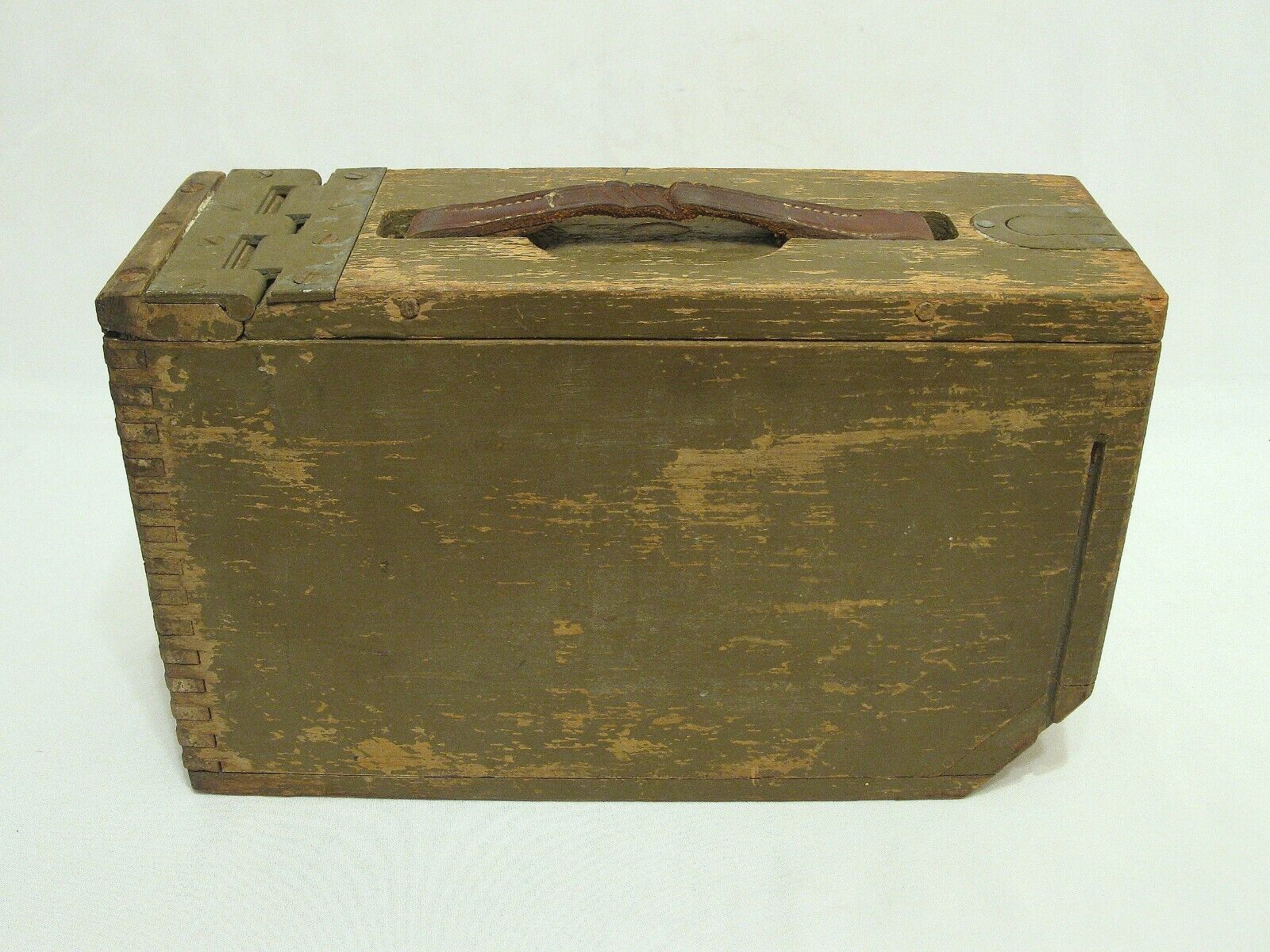 WW1 US Army M1917 Ammunition Box Empty Dovetail Oak Original Nice Condition USMC