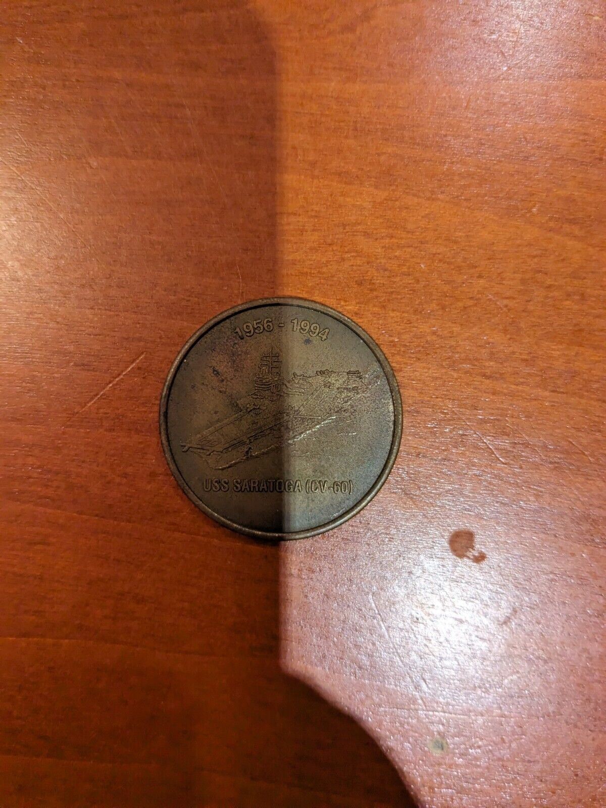 U S.S. Saratoga sundown coin