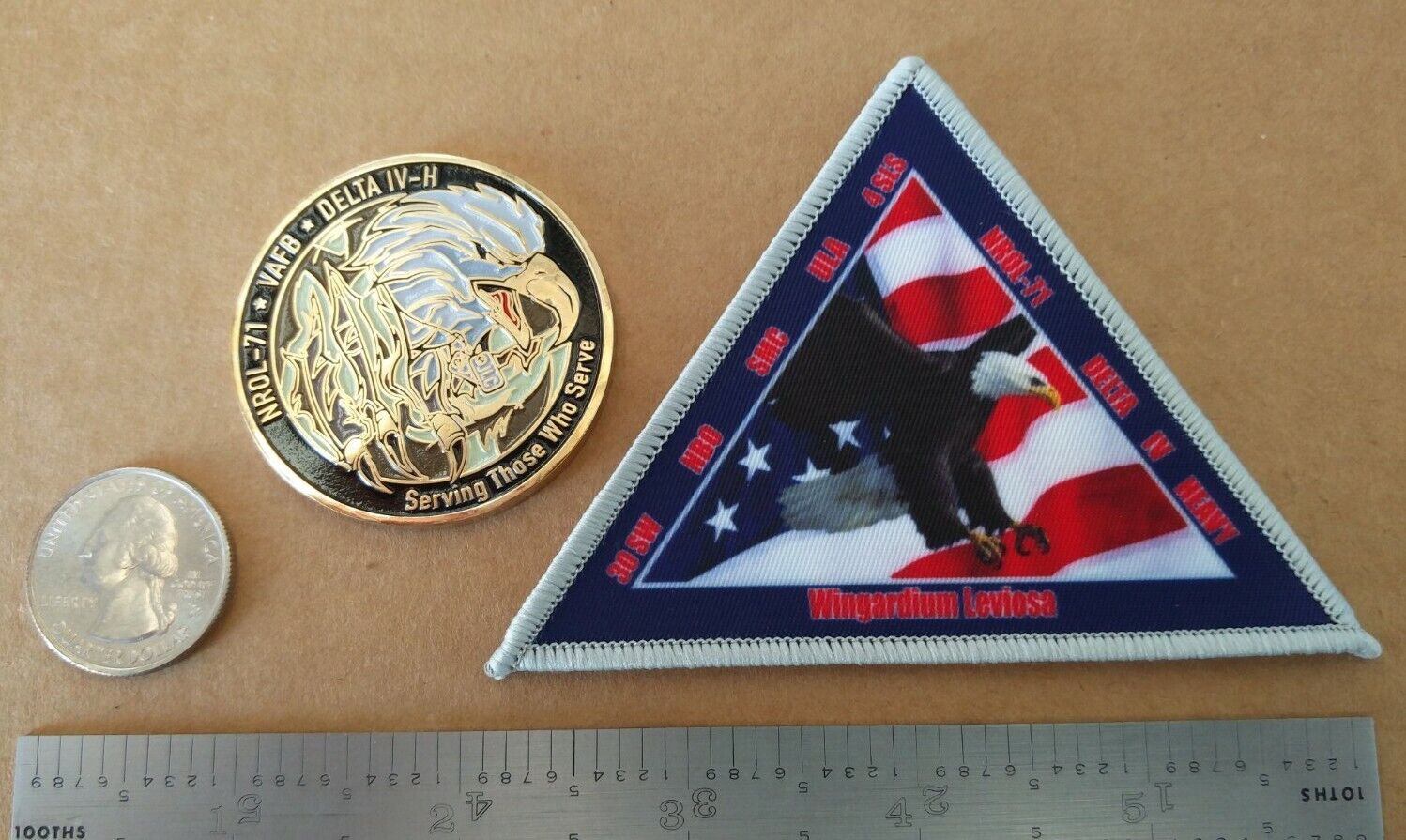 Authentic/Original USAF NRO VAFB Delta IVH NROL-71 Mission Launch Patch & Coin