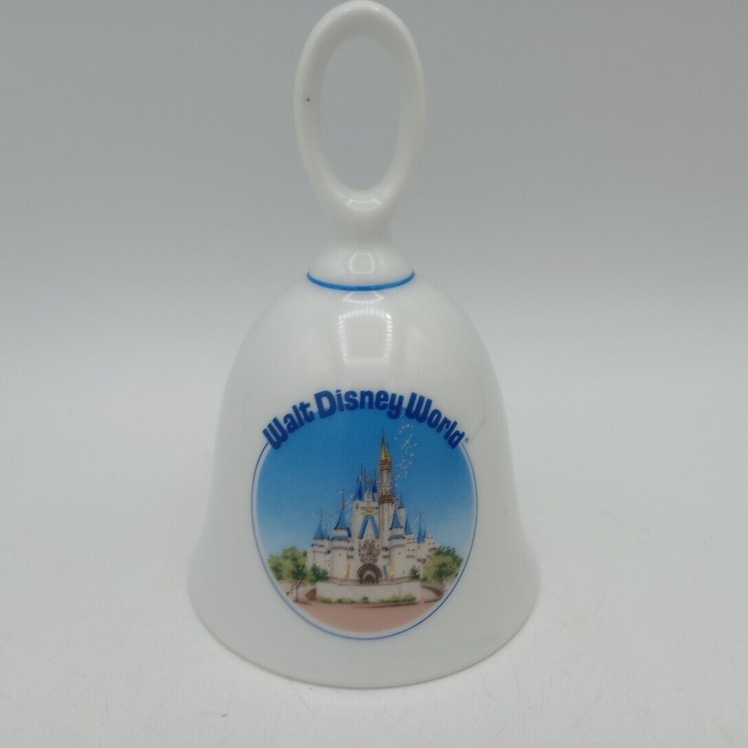 Walt Disney World Souvenir Bell Cinderellas Castle Vintage Porcelain Collectible