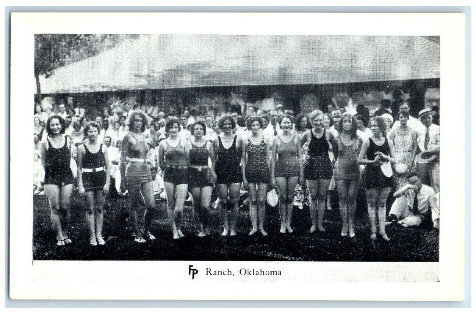 c1950's Women Swimsuit Building Frank Philips Ranch Woolaroc Oklahoma Postcard