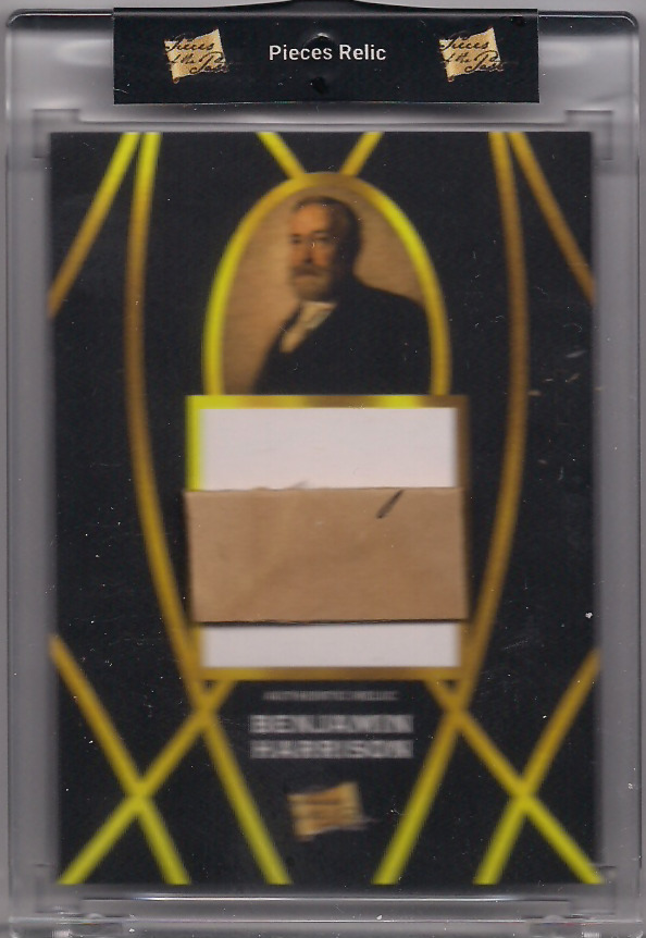 2021 Pieces of the Past #POTP-3 Benjamin Harrison Document Relic